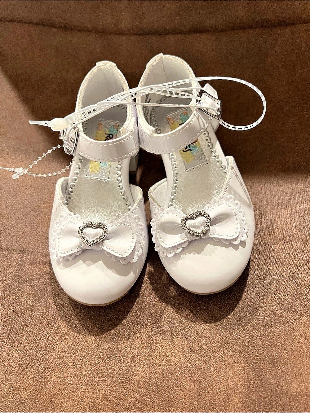 Rachel Shoes Lil Jolena Girls White Dress Shoes US 7